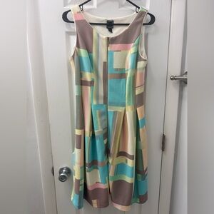 Colorful Geometric Midi Dress